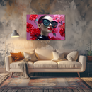 Glasschilderij - Exclusive - Liggend - Florale Fluistering