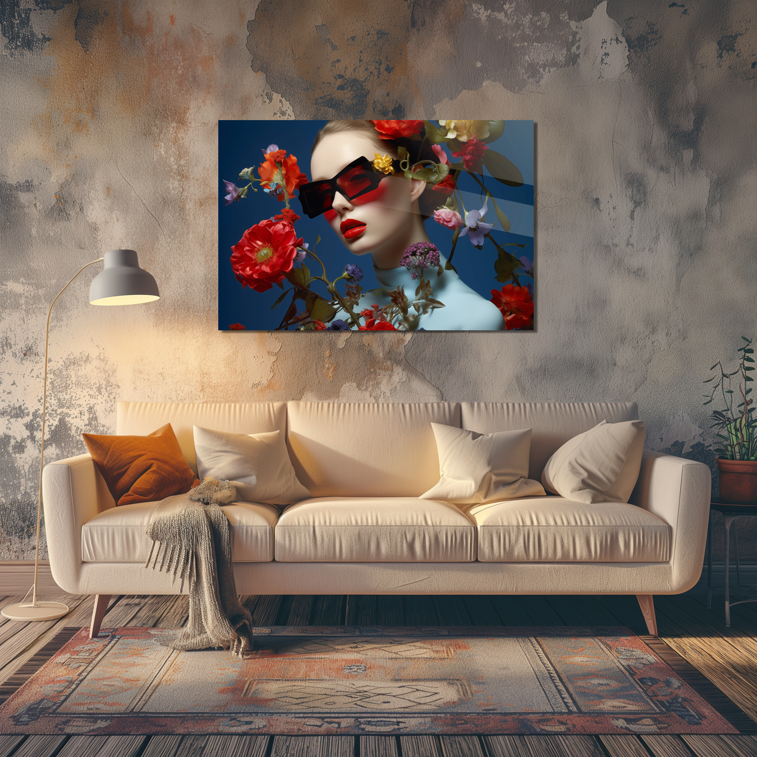 Glasschilderij - Exclusive - Liggend - Model Edele Elegance