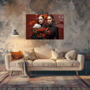 Glasschilderij - Exclusive - Liggend - Branded Fashion Models Rood