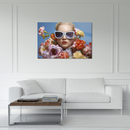 Glasschilderij - Exclusive - Liggend - De Dame van de Lotus