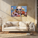 Glasschilderij - Exclusive - Liggend - De Dame van de Lotus