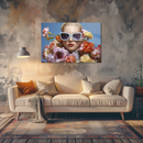 Glasschilderij - Exclusive - Liggend - De Dame van de Lotus