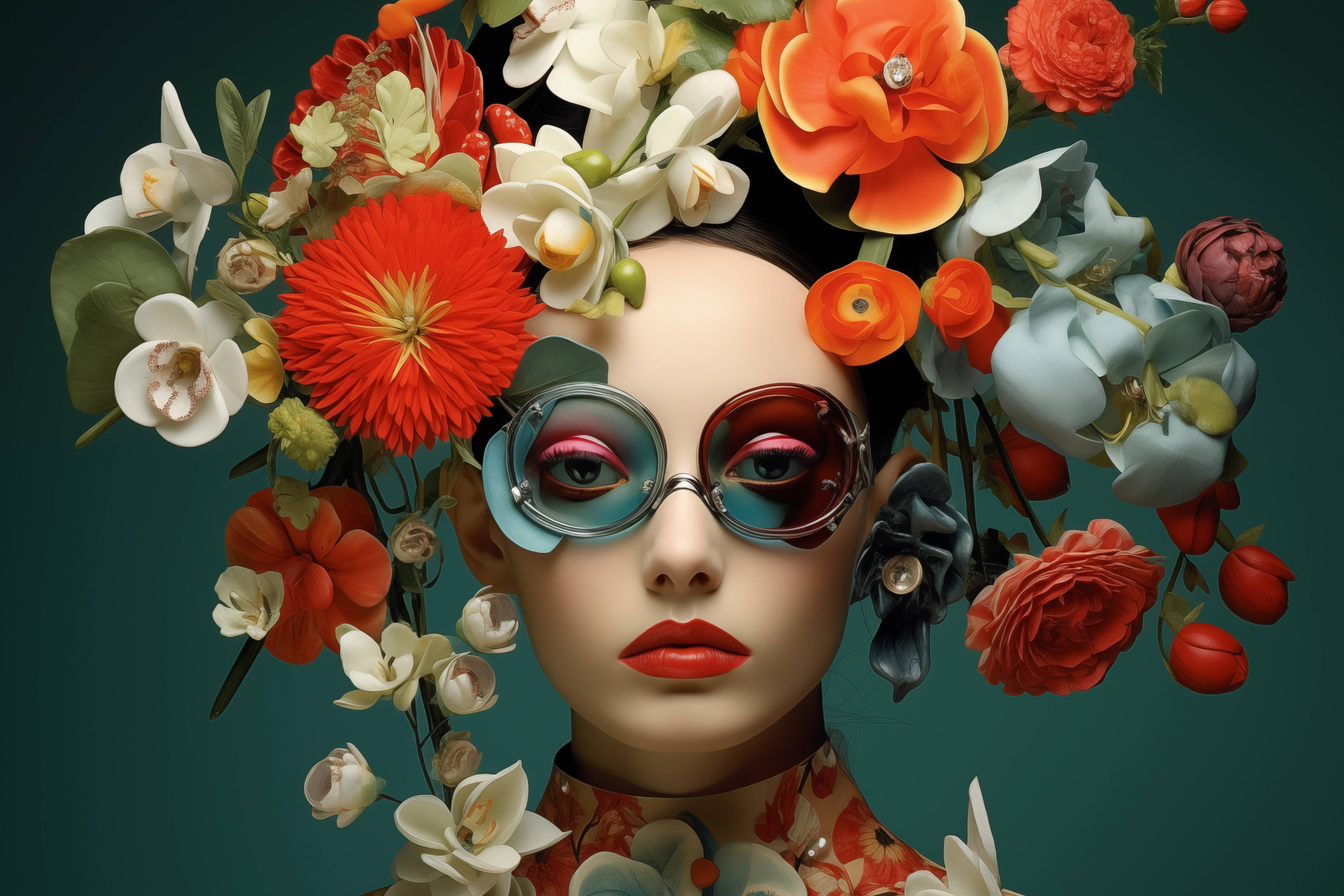 Glasschilderij - Exclusive - Liggend - Bloeiende Blik 150x100x0.4 cm