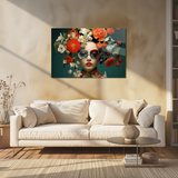 Glasschilderij - Exclusive - Liggend - Bloeiende Blik