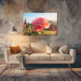 Glasschilderij - Exclusive - Liggend - Roos Bloemen