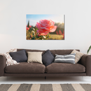 Glasschilderij - Exclusive - Liggend - Roos Bloemen