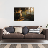 Glasschilderij - Exclusive - Liggend - Urbex Verlaten Tram