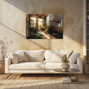 Glasschilderij - Exclusive - Liggend - Fluisterstad Urbex