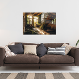 Glasschilderij - Exclusive - Liggend - Fluisterstad Urbex