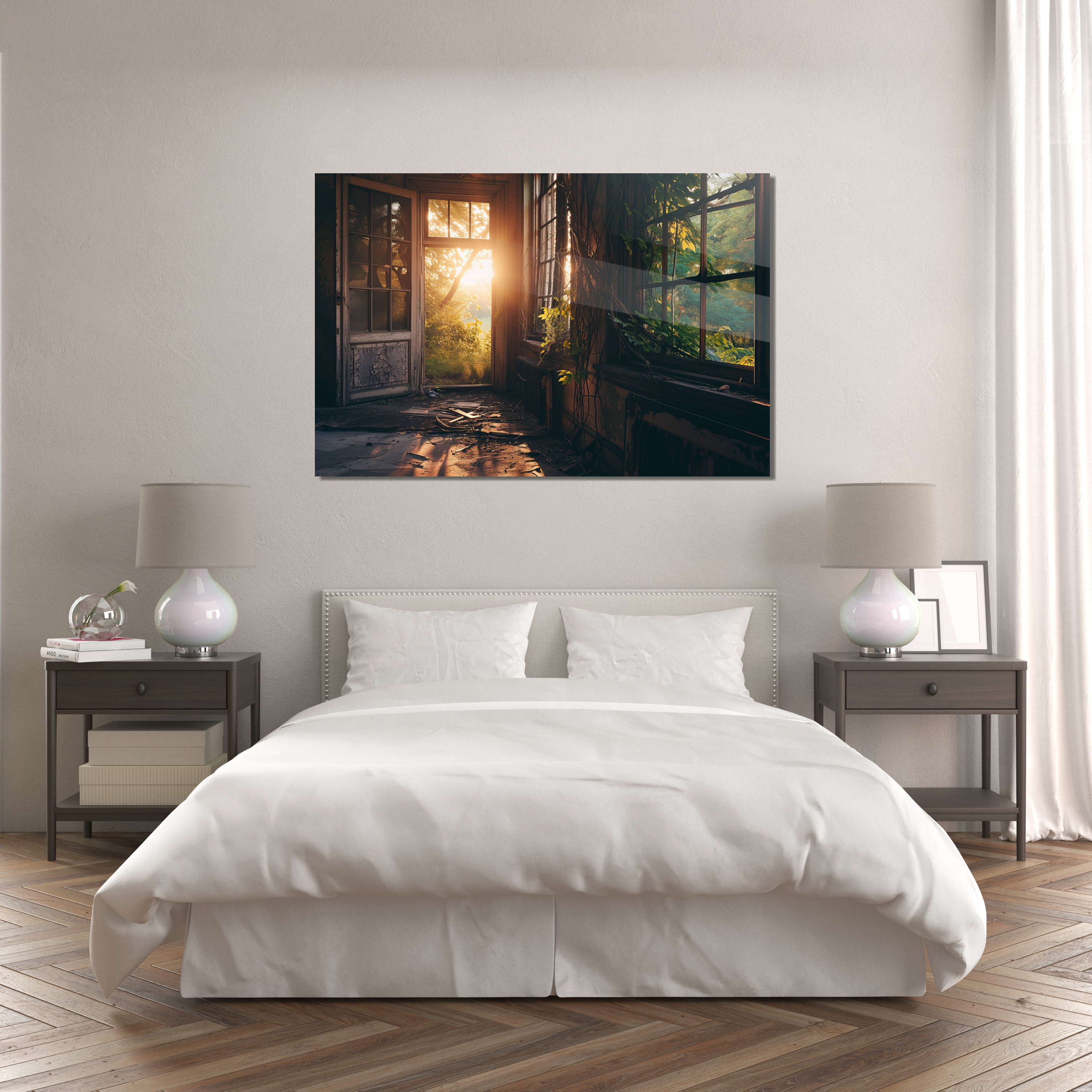 Glasschilderij - Exclusive - Liggend - Verborgen Stedelijke Verhalen