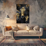 Glasschilderij - Exclusive - Staand - Aura van de Geitenfamilie - Gouden Eeuw Serie