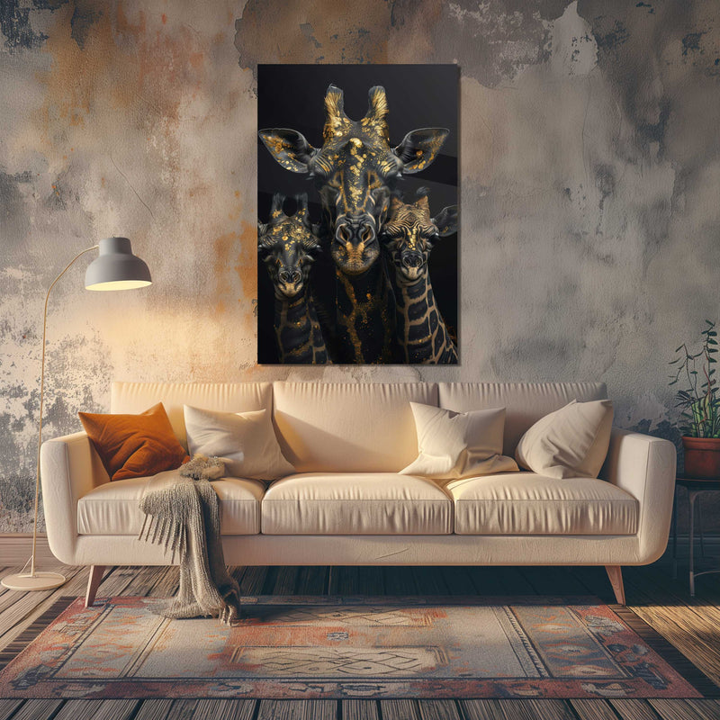 Glasschilderij - Exclusive - Staand - Titel