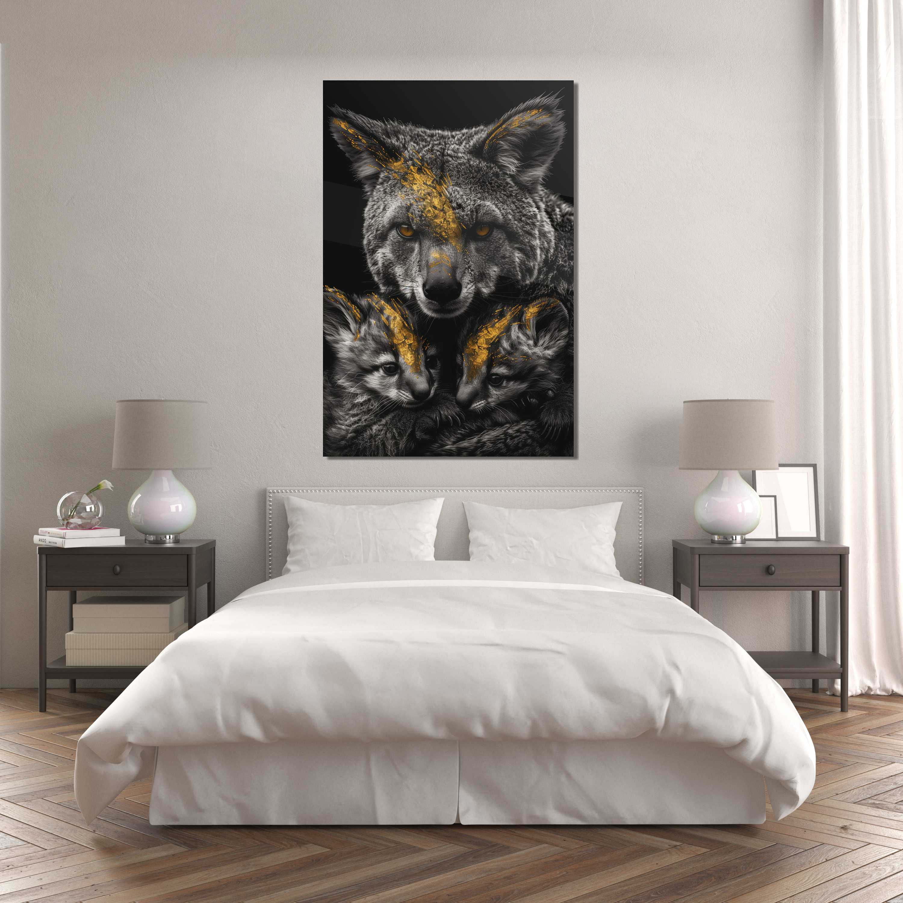 Glasschilderij - Exclusive - Staand - Gouden Fluistering van de Wildernis - Gouden Eeuw Serie