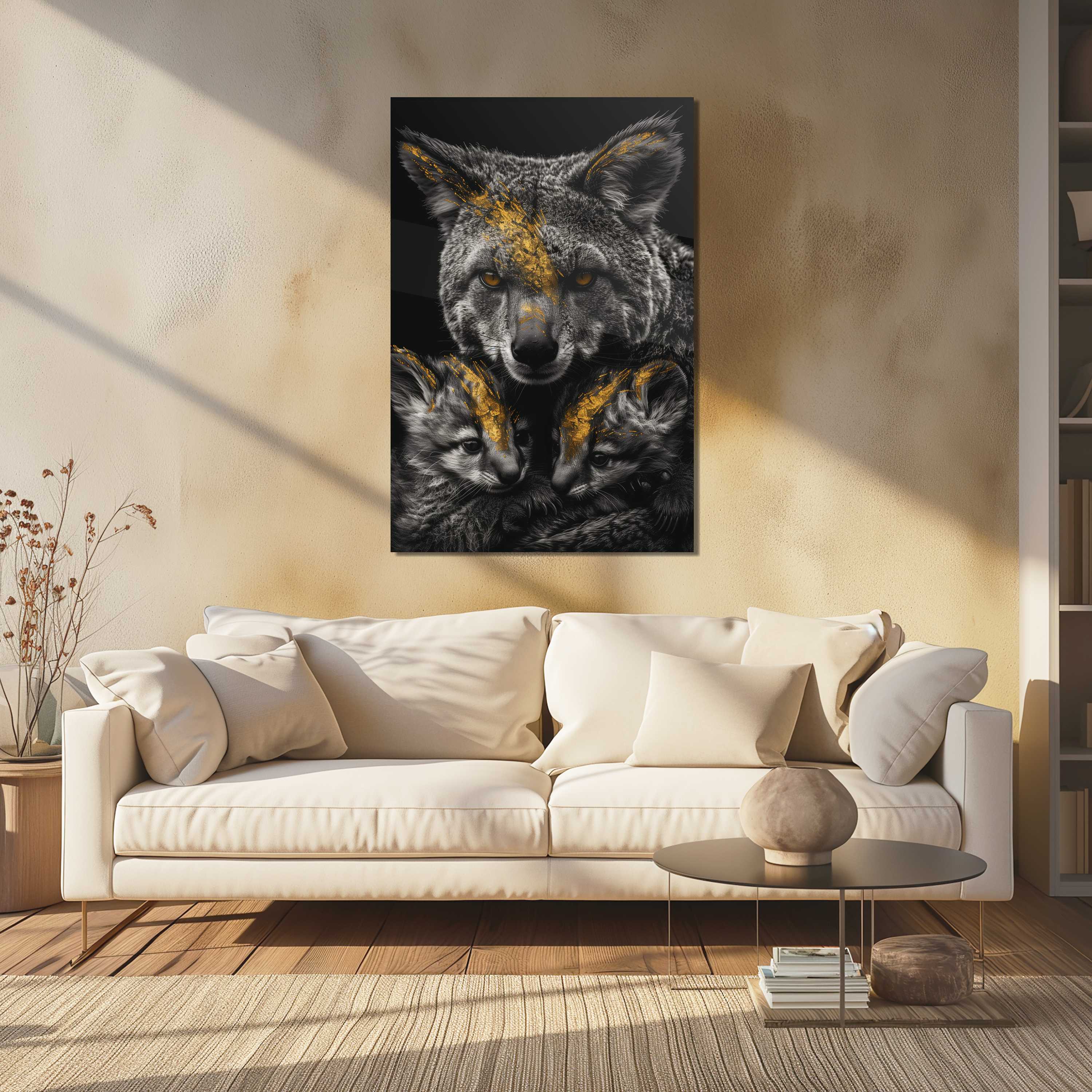 Glasschilderij - Exclusive - Staand - Gouden Fluistering van de Wildernis - Gouden Eeuw Serie