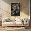 Glasschilderij - Exclusive - Staand - Gouden Fluistering van de Wildernis - Gouden Eeuw Serie