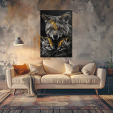 Glasschilderij - Exclusive - Staand - Gouden Fluistering van de Wildernis - Gouden Eeuw Serie