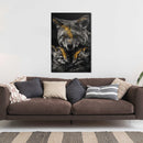 Glasschilderij - Exclusive - Staand - Gouden Fluistering van de Wildernis - Gouden Eeuw Serie