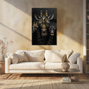 Glasschilderij - Exclusive - Staand - Giraffenfamilie, de Safari - Gouden Eeuw Serie