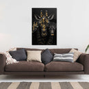 Glasschilderij - Exclusive - Staand - Giraffenfamilie, de Safari - Gouden Eeuw Serie