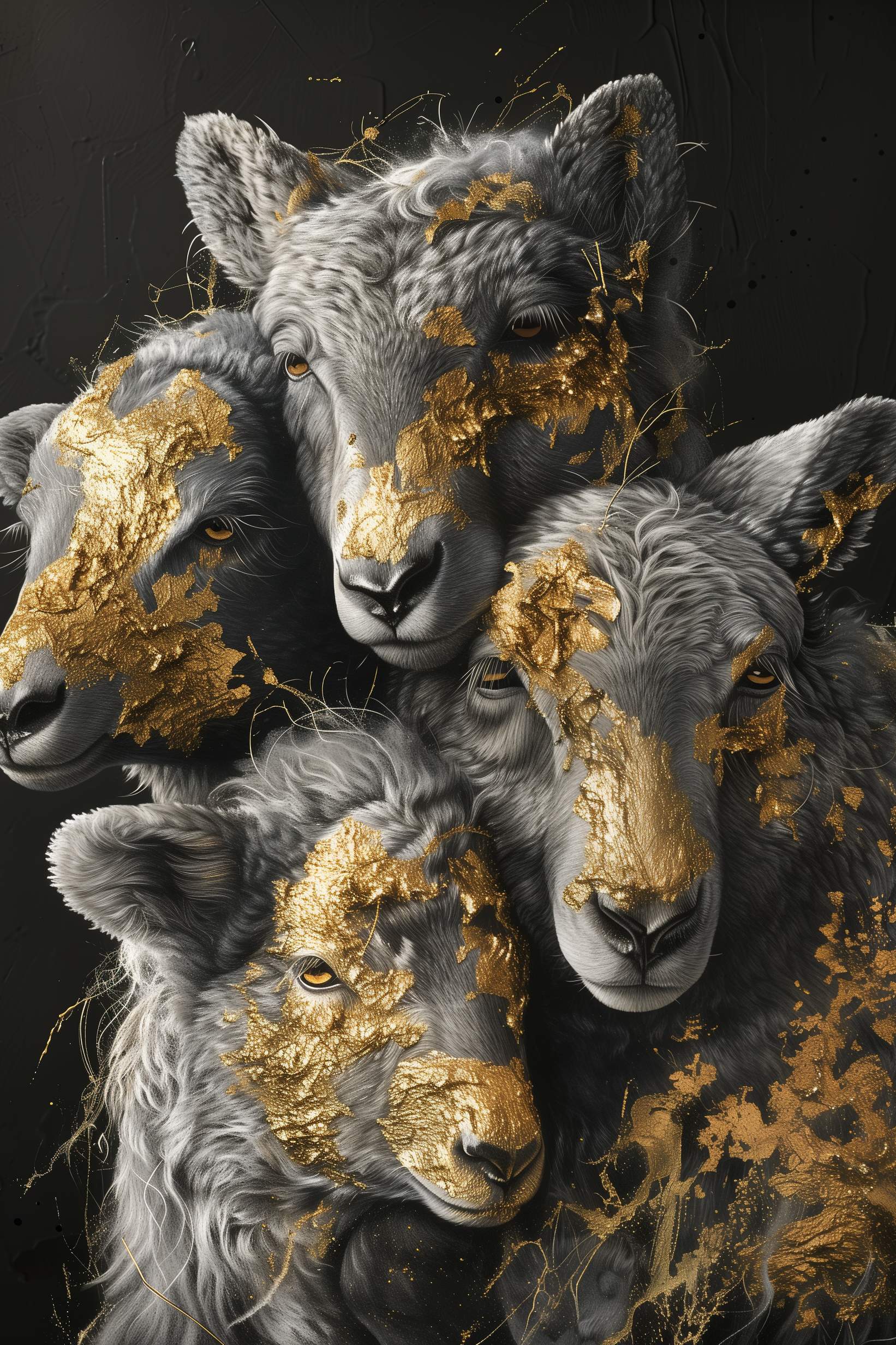 Glasschilderij - Exclusive - Staand - Dromen van de Kudde - Gouden Eeuw Serie 100x150x0.4 cm