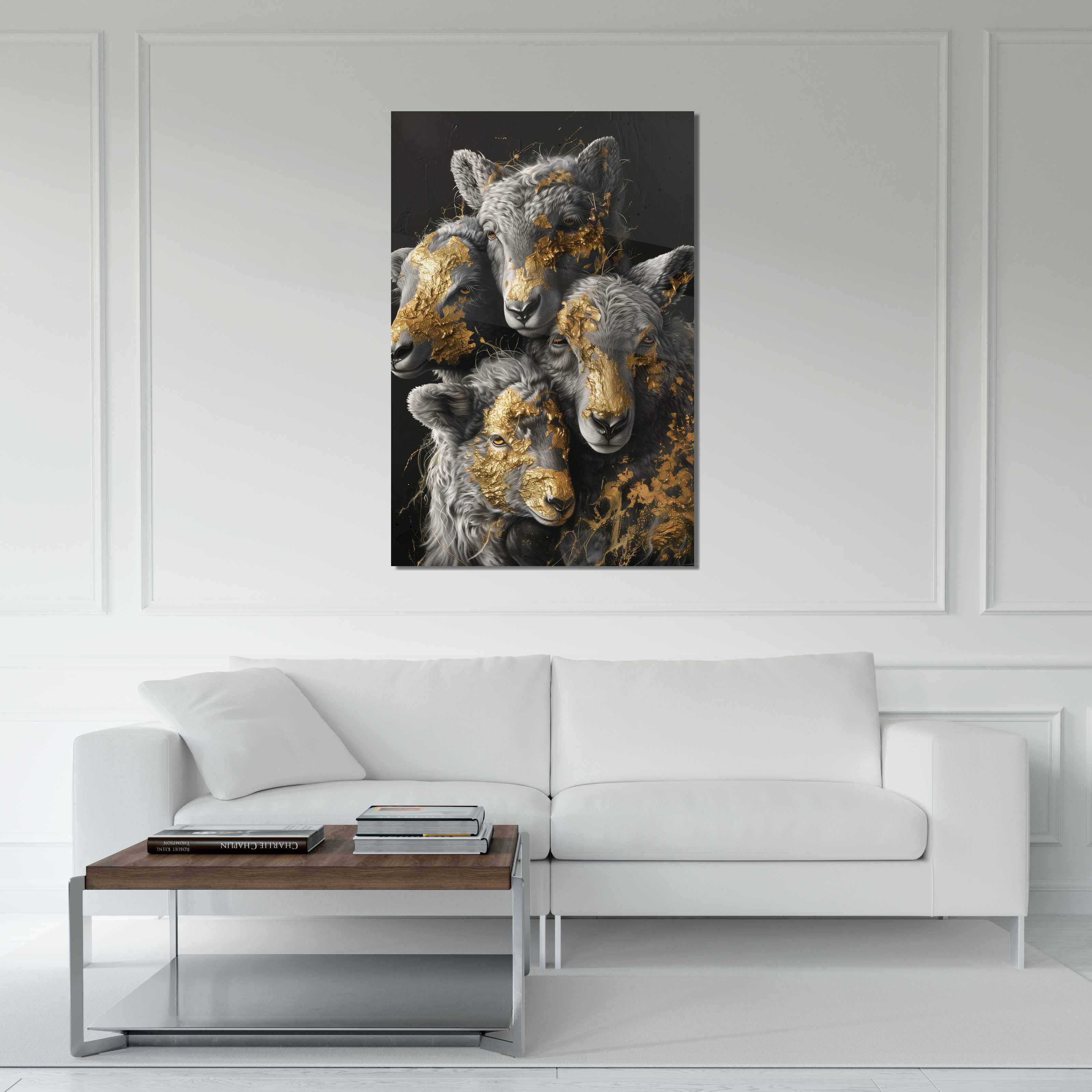 Glasschilderij - Exclusive - Staand - Dromen van de Kudde - Gouden Eeuw Serie