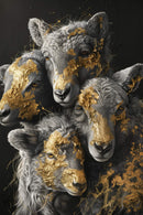 Glasschilderij - Exclusive - Staand - Dromen van de Kudde - Gouden Eeuw Serie 100x150x0.4 cm