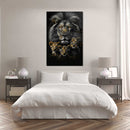 Glasschilderij - Exclusive - Staand - Leeuwenfamilie 3 Welpjes, de Oude Rovers - Gouden Eeuw Serie