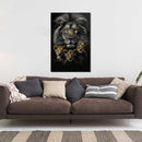 Glasschilderij - Exclusive - Staand - Leeuwenfamilie 3 Welpjes, de Oude Rovers - Gouden Eeuw Serie