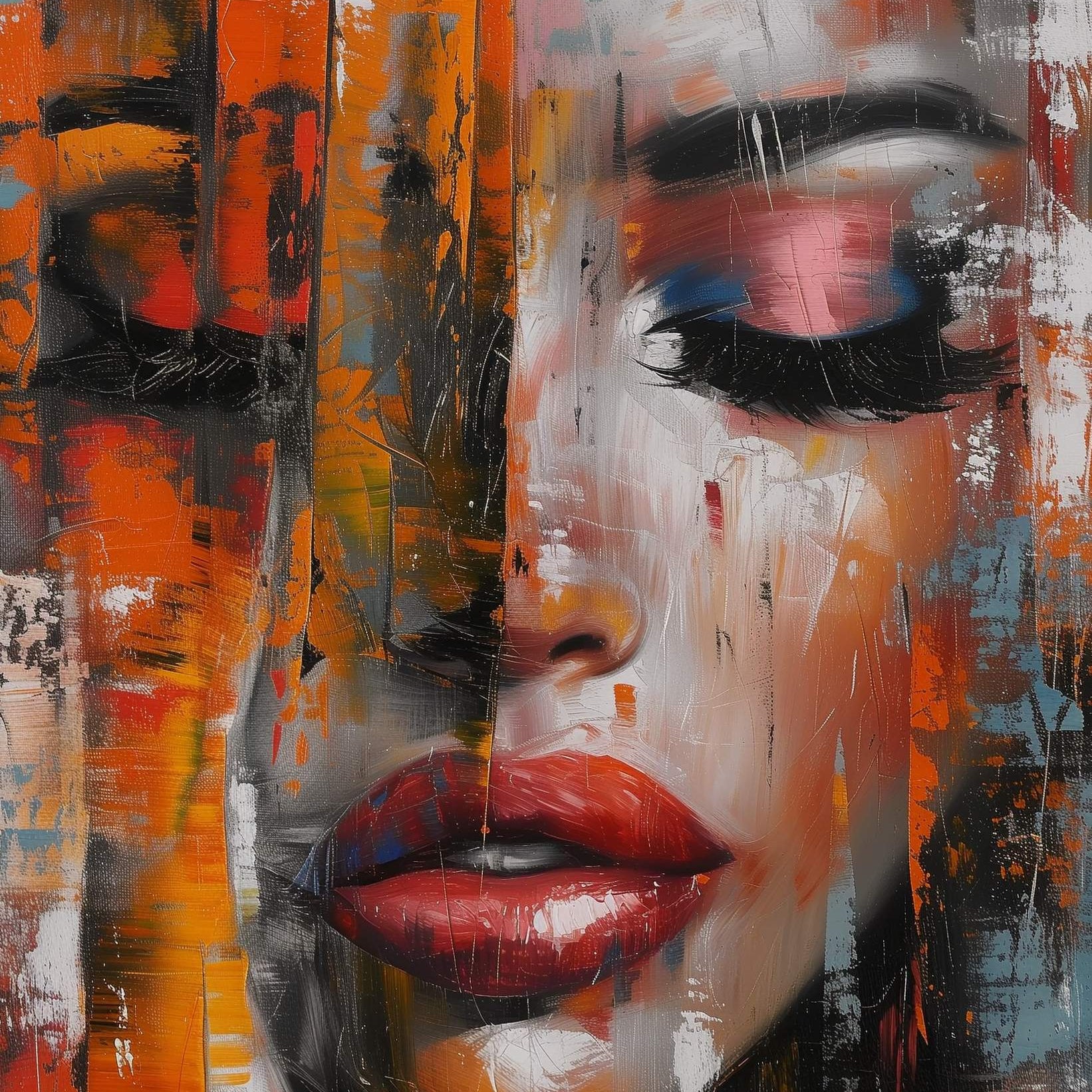 Glasschilderij - Exclusive - Staand - de Wildheid 100x150x0.4 cm