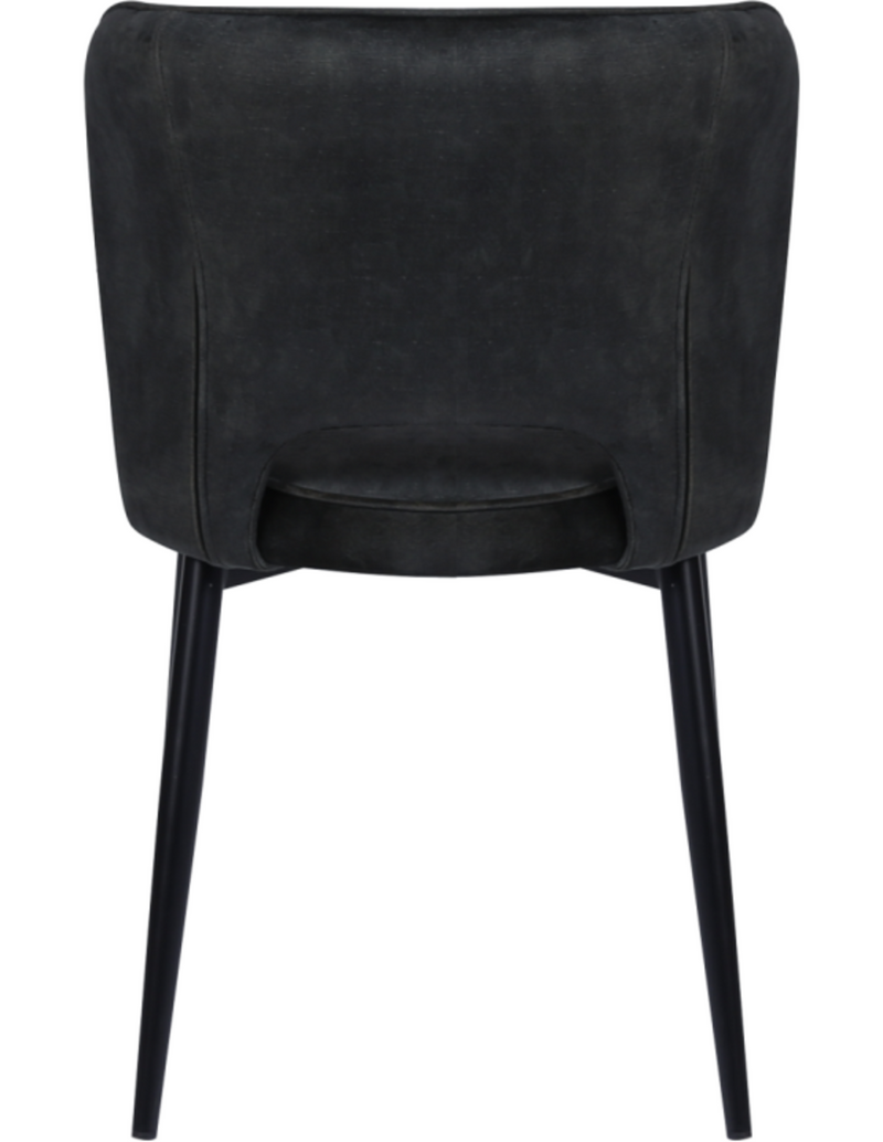 Eettafelstoel - Amalia Antraciet Velvet - meubelboutique.nl