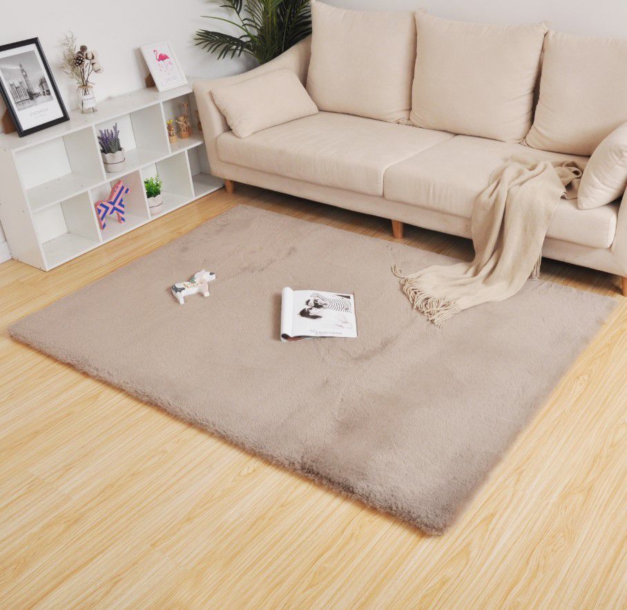 Fluffy vloerkleed - Taupe - Tapijt - 160x230cm
