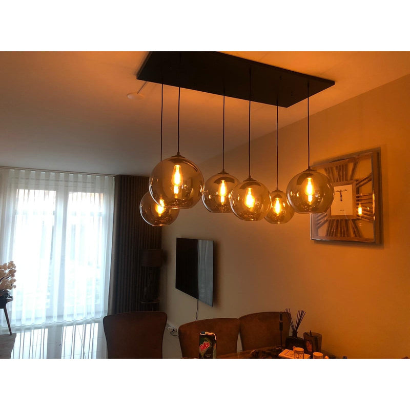ROYAL - Hanglamp Smoke Glas 6-Licht - meubelboutique.nl